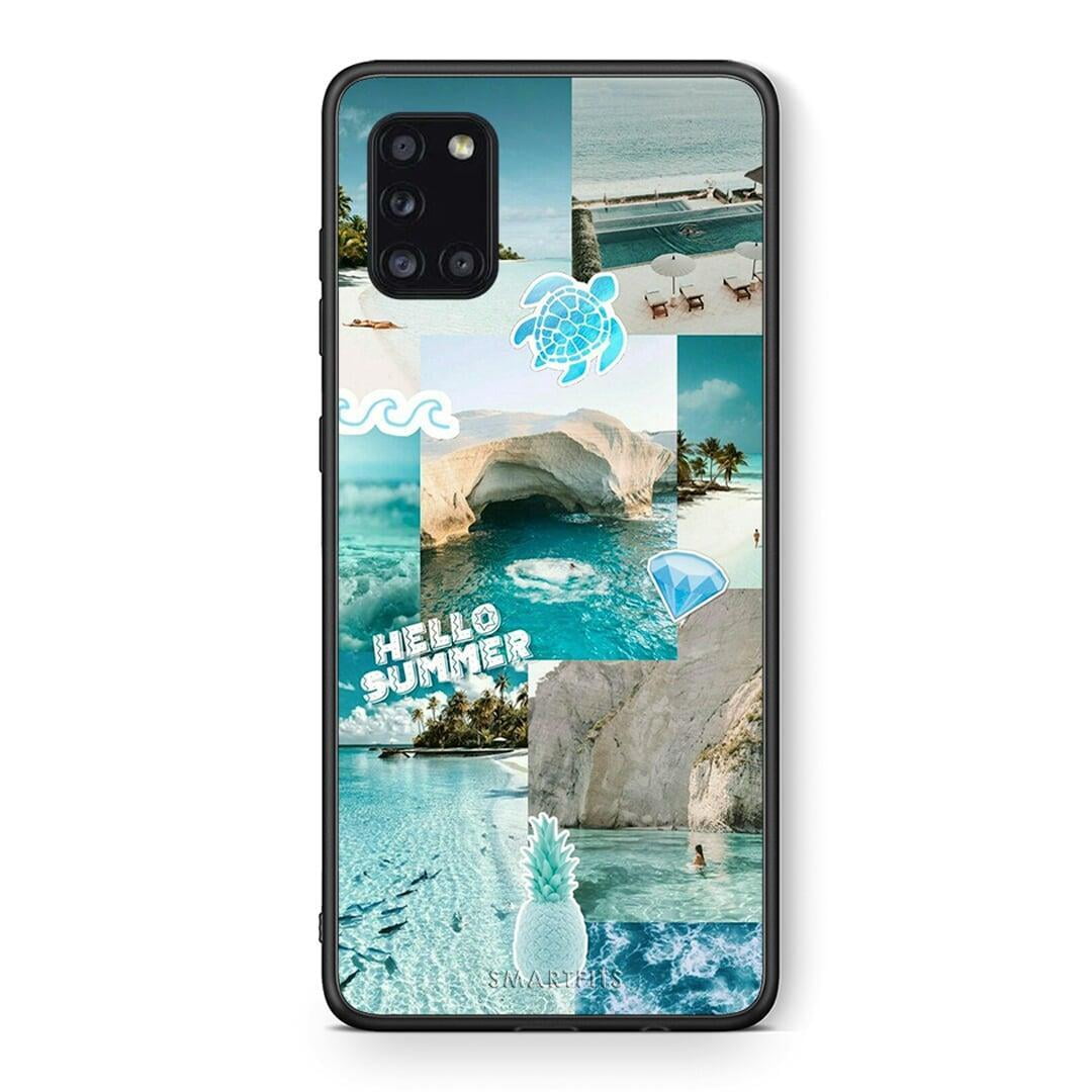 Θήκη Samsung Galaxy A31 Aesthetic Summer από τη Smartfits με σχέδιο στο πίσω μέρος και μαύρο περίβλημα | Samsung Galaxy A31 Aesthetic Summer case with colorful back and black bezels