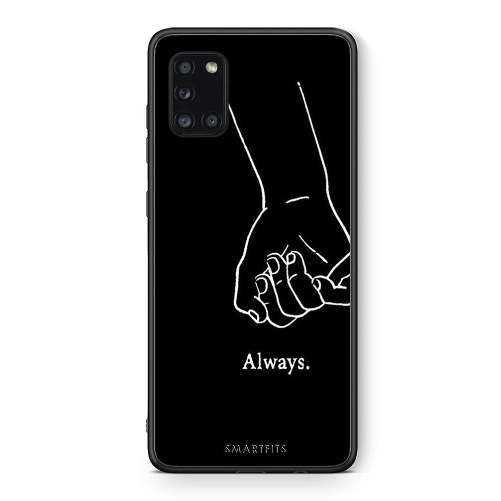 Θήκη Αγίου Βαλεντίνου Samsung Galaxy A31 Always & Forever 1 από τη Smartfits με σχέδιο στο πίσω μέρος και μαύρο περίβλημα | Samsung Galaxy A31 Always & Forever 1 case with colorful back and black bezels