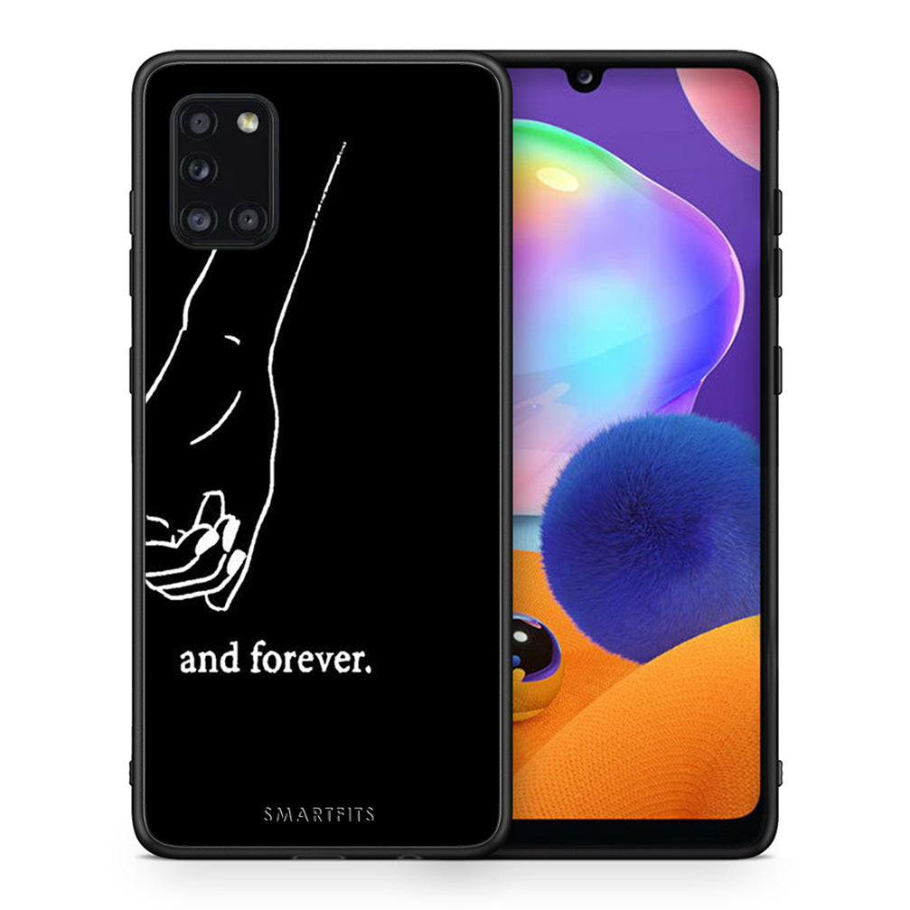Θήκη Αγίου Βαλεντίνου Samsung Galaxy A31 Always & Forever 2 από τη Smartfits με σχέδιο στο πίσω μέρος και μαύρο περίβλημα | Samsung Galaxy A31 Always & Forever 2 case with colorful back and black bezels