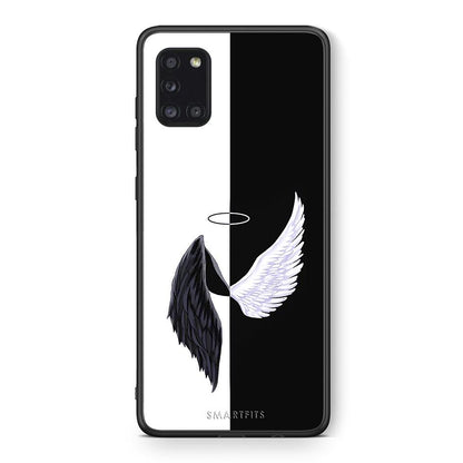 Θήκη Samsung Galaxy A31 Angels Demons από τη Smartfits με σχέδιο στο πίσω μέρος και μαύρο περίβλημα | Samsung Galaxy A31 Angels Demons case with colorful back and black bezels