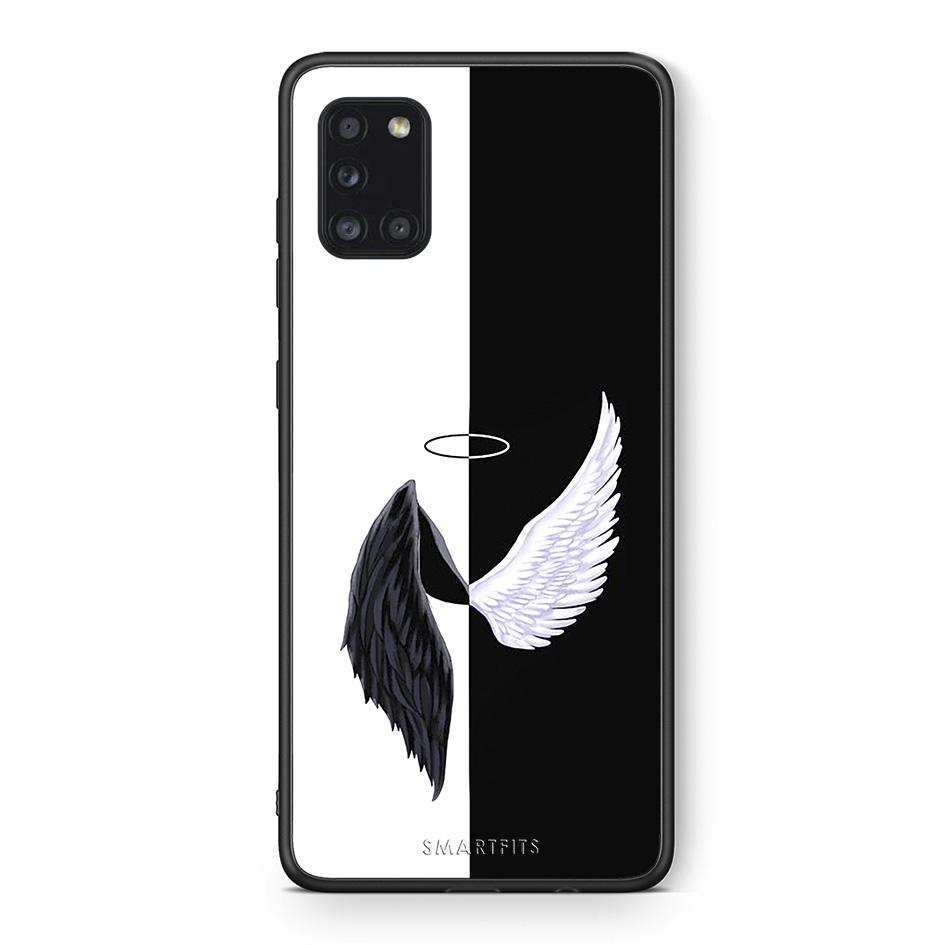 Θήκη Samsung Galaxy A31 Angels Demons από τη Smartfits με σχέδιο στο πίσω μέρος και μαύρο περίβλημα | Samsung Galaxy A31 Angels Demons case with colorful back and black bezels