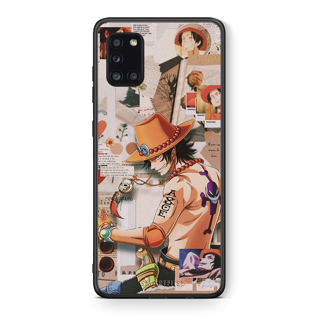 Θήκη Samsung Galaxy A31 Anime Collage από τη Smartfits με σχέδιο στο πίσω μέρος και μαύρο περίβλημα | Samsung Galaxy A31 Anime Collage case with colorful back and black bezels