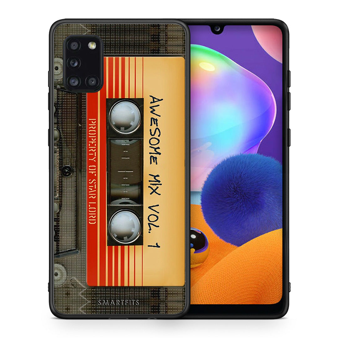 Θήκη Samsung Galaxy A31 Awesome Mix από τη Smartfits με σχέδιο στο πίσω μέρος και μαύρο περίβλημα | Samsung Galaxy A31 Awesome Mix case with colorful back and black bezels