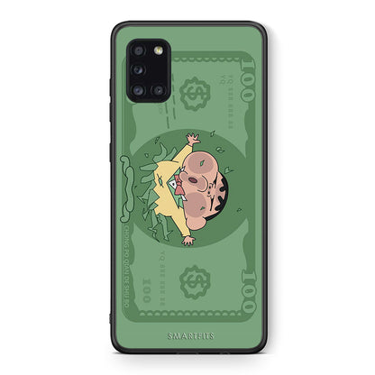 Θήκη Αγίου Βαλεντίνου Samsung Galaxy A31 Big Money από τη Smartfits με σχέδιο στο πίσω μέρος και μαύρο περίβλημα | Samsung Galaxy A31 Big Money case with colorful back and black bezels