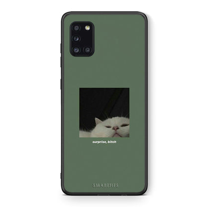 Θήκη Samsung Galaxy A31 Bitch Surprise από τη Smartfits με σχέδιο στο πίσω μέρος και μαύρο περίβλημα | Samsung Galaxy A31 Bitch Surprise case with colorful back and black bezels