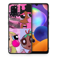 Thumbnail for Θήκη Αγίου Βαλεντίνου Samsung Galaxy A31 Bubble Girls από τη Smartfits με σχέδιο στο πίσω μέρος και μαύρο περίβλημα | Samsung Galaxy A31 Bubble Girls case with colorful back and black bezels