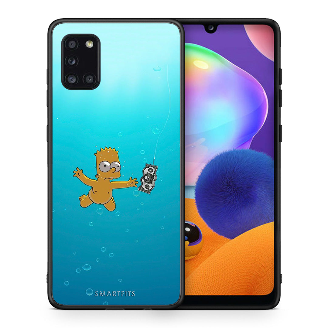 Θήκη Samsung Galaxy A31 Chasing Money από τη Smartfits με σχέδιο στο πίσω μέρος και μαύρο περίβλημα | Samsung Galaxy A31 Chasing Money case with colorful back and black bezels