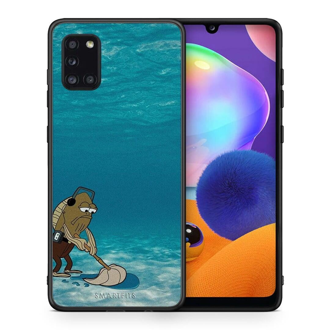 Θήκη Samsung Galaxy A31 Clean The Ocean από τη Smartfits με σχέδιο στο πίσω μέρος και μαύρο περίβλημα | Samsung Galaxy A31 Clean The Ocean case with colorful back and black bezels