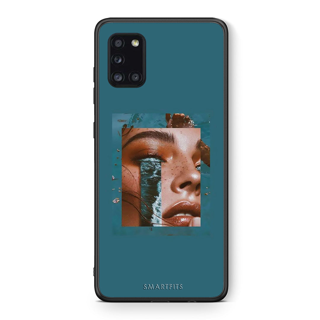 Θήκη Samsung Galaxy A31 Cry An Ocean από τη Smartfits με σχέδιο στο πίσω μέρος και μαύρο περίβλημα | Samsung Galaxy A31 Cry An Ocean case with colorful back and black bezels