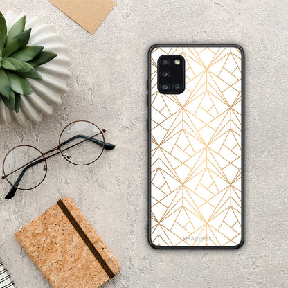 Geometric Luxury White - Samsung Galaxy A31 θήκη