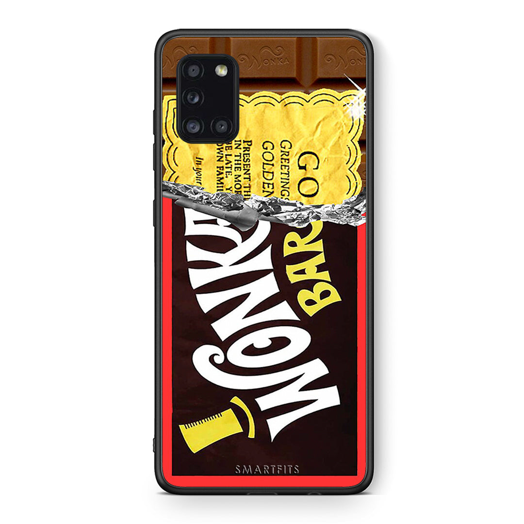 Θήκη Samsung Galaxy A31 Golden Ticket από τη Smartfits με σχέδιο στο πίσω μέρος και μαύρο περίβλημα | Samsung Galaxy A31 Golden Ticket case with colorful back and black bezels