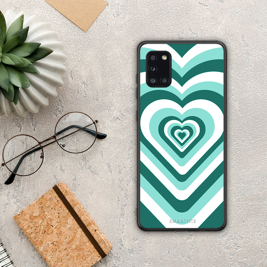 Green Hearts - Samsung Galaxy A31 θήκη
