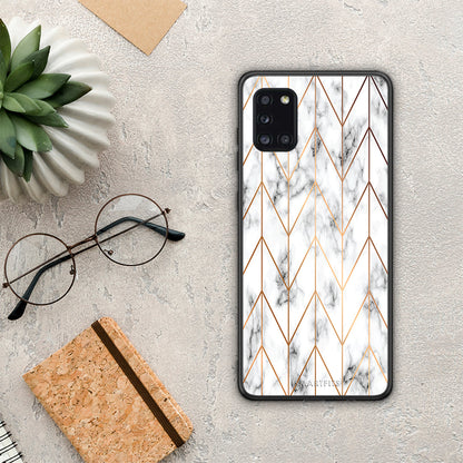 Marble Gold Geometric - Samsung Galaxy A31 θήκη