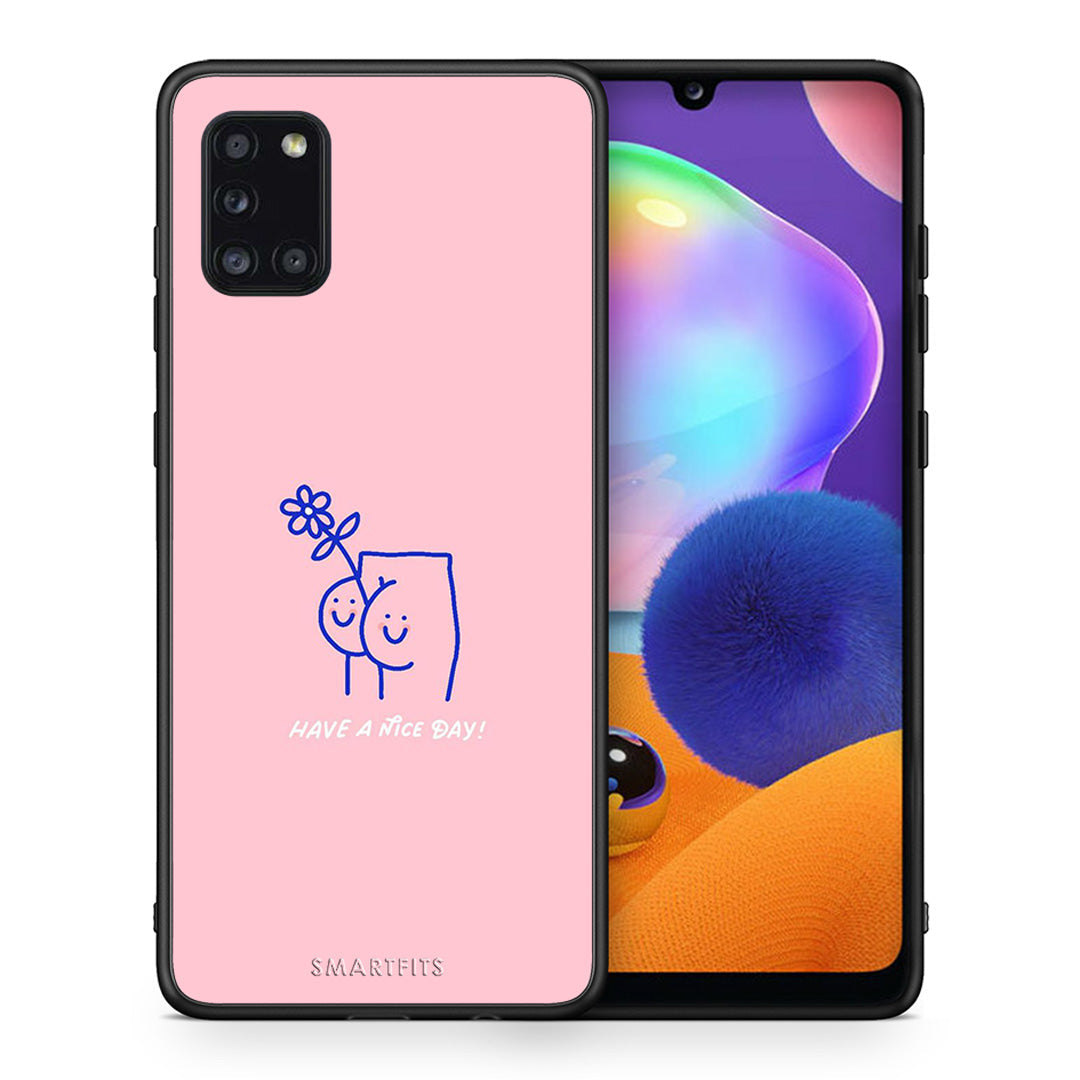 Θήκη Samsung Galaxy A31 Nice Day από τη Smartfits με σχέδιο στο πίσω μέρος και μαύρο περίβλημα | Samsung Galaxy A31 Nice Day case with colorful back and black bezels