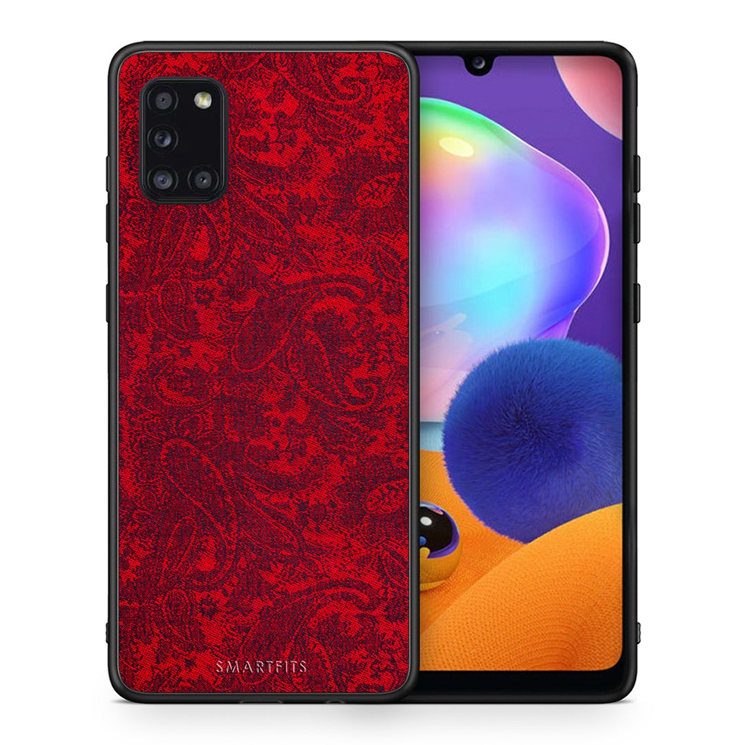 Θήκη Samsung Galaxy A31 Paisley Cashmere από τη Smartfits με σχέδιο στο πίσω μέρος και μαύρο περίβλημα | Samsung Galaxy A31 Paisley Cashmere case with colorful back and black bezels