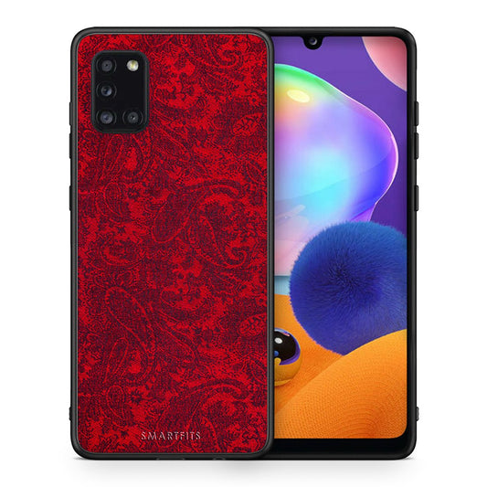 Θήκη Samsung Galaxy A31 Paisley Cashmere από τη Smartfits με σχέδιο στο πίσω μέρος και μαύρο περίβλημα | Samsung Galaxy A31 Paisley Cashmere case with colorful back and black bezels