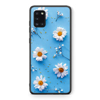 Thumbnail for Θήκη Samsung Galaxy A31 Real Daisies από τη Smartfits με σχέδιο στο πίσω μέρος και μαύρο περίβλημα | Samsung Galaxy A31 Real Daisies case with colorful back and black bezels