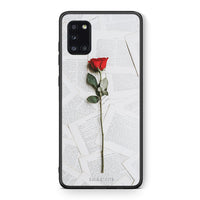 Thumbnail for Θήκη Samsung Galaxy A31 Red Rose από τη Smartfits με σχέδιο στο πίσω μέρος και μαύρο περίβλημα | Samsung Galaxy A31 Red Rose case with colorful back and black bezels