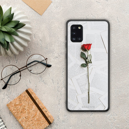 Red Rose - Samsung Galaxy A31 θήκη