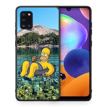 Θήκη Samsung Galaxy A31 Summer Happiness από τη Smartfits με σχέδιο στο πίσω μέρος και μαύρο περίβλημα | Samsung Galaxy A31 Summer Happiness case with colorful back and black bezels