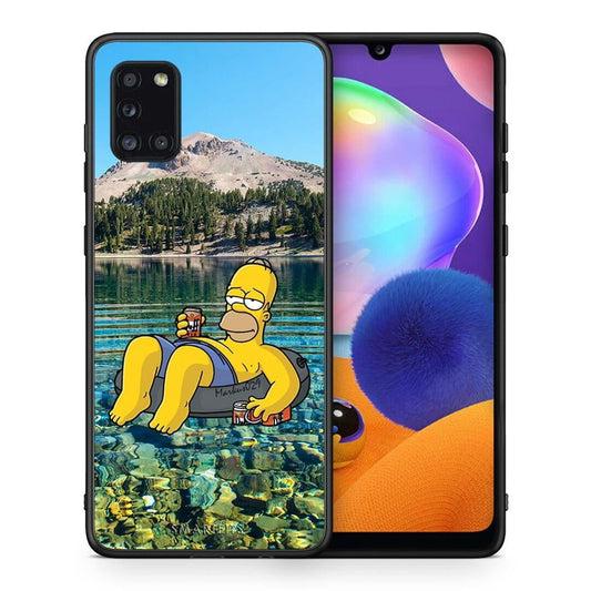 Θήκη Samsung Galaxy A31 Summer Happiness από τη Smartfits με σχέδιο στο πίσω μέρος και μαύρο περίβλημα | Samsung Galaxy A31 Summer Happiness case with colorful back and black bezels