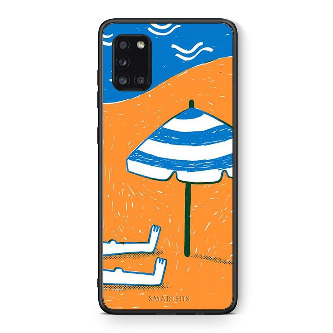 Θήκη Samsung Galaxy A31 Summering από τη Smartfits με σχέδιο στο πίσω μέρος και μαύρο περίβλημα | Samsung Galaxy A31 Summering case with colorful back and black bezels