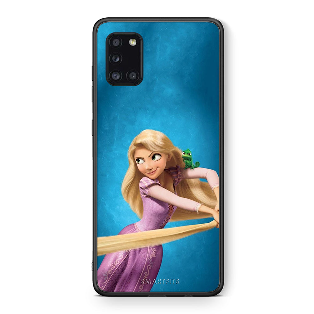 Θήκη Αγίου Βαλεντίνου Samsung Galaxy A31 Tangled 2 από τη Smartfits με σχέδιο στο πίσω μέρος και μαύρο περίβλημα | Samsung Galaxy A31 Tangled 2 case with colorful back and black bezels