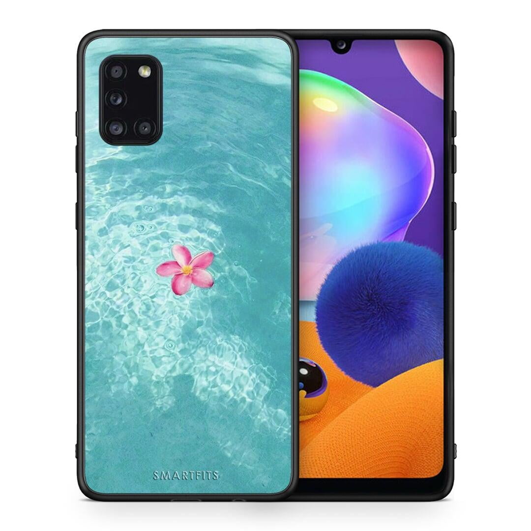 Θήκη Samsung Galaxy A31 Water Flower από τη Smartfits με σχέδιο στο πίσω μέρος και μαύρο περίβλημα | Samsung Galaxy A31 Water Flower case with colorful back and black bezels