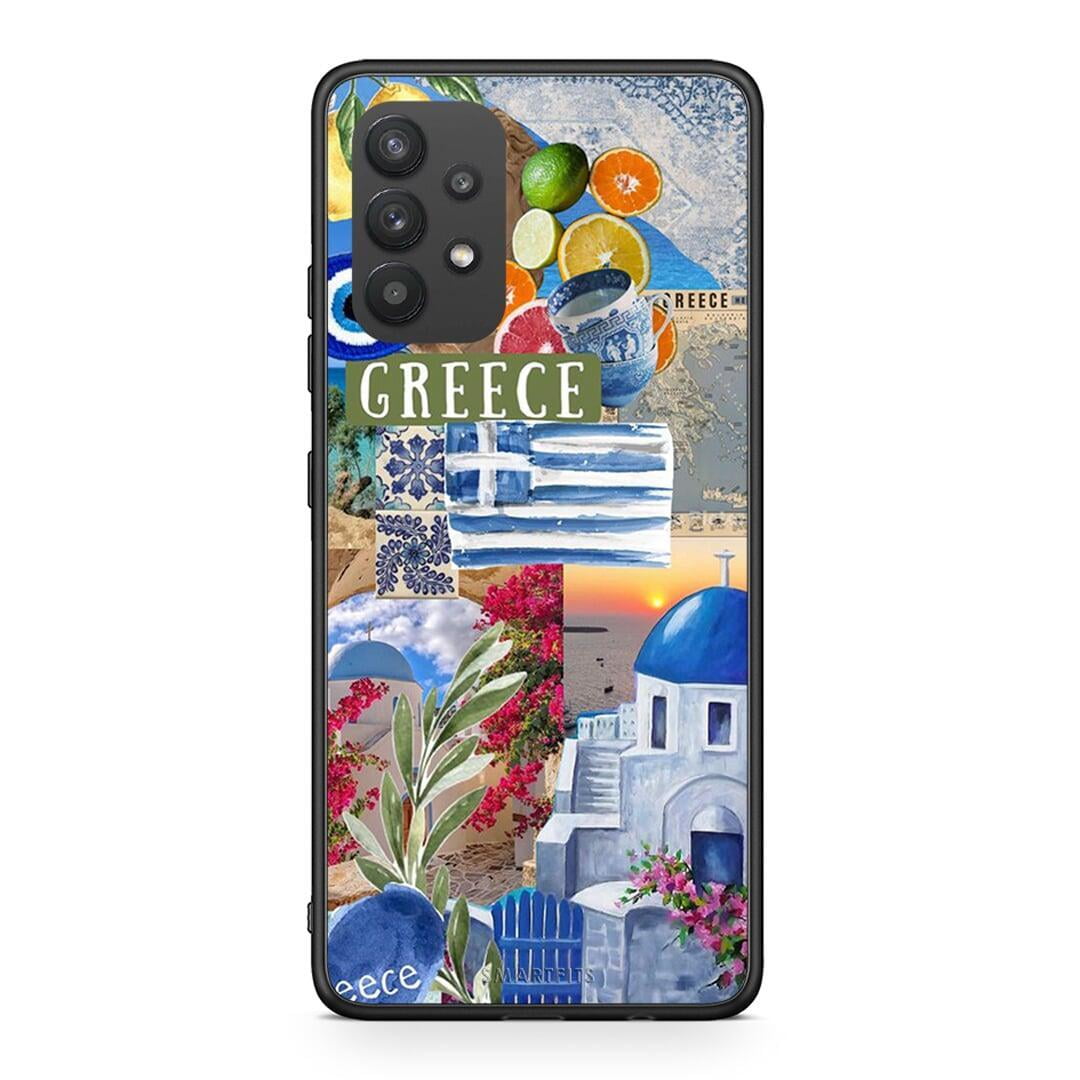 Samsung A32 4G All Greek Θήκη από τη Smartfits με σχέδιο στο πίσω μέρος και μαύρο περίβλημα | Smartphone case with colorful back and black bezels by Smartfits