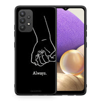 Thumbnail for Θήκη Αγίου Βαλεντίνου Samsung A32 4G Always & Forever 1 από τη Smartfits με σχέδιο στο πίσω μέρος και μαύρο περίβλημα | Samsung A32 4G Always & Forever 1 case with colorful back and black bezels