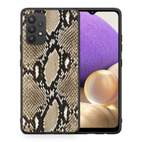 Thumbnail for Θήκη Samsung A32 4G Fashion Snake Animal από τη Smartfits με σχέδιο στο πίσω μέρος και μαύρο περίβλημα | Samsung A32 4G Fashion Snake Animal case with colorful back and black bezels