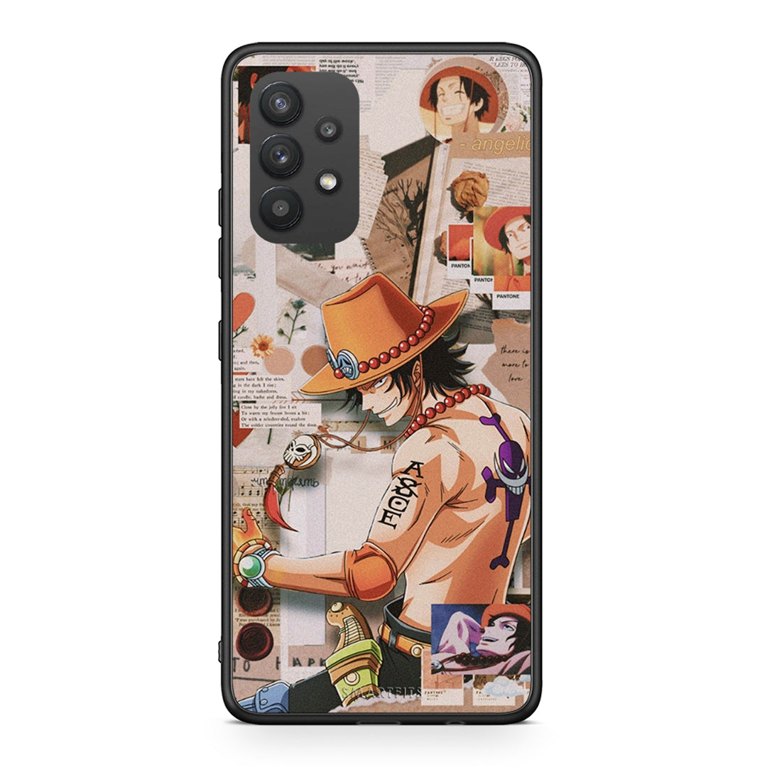 Samsung A32 4G Anime Collage θήκη από τη Smartfits με σχέδιο στο πίσω μέρος και μαύρο περίβλημα | Smartphone case with colorful back and black bezels by Smartfits