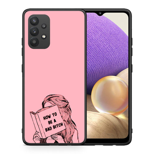 Θήκη Samsung A32 4G Bad Bitch από τη Smartfits με σχέδιο στο πίσω μέρος και μαύρο περίβλημα | Samsung A32 4G Bad Bitch case with colorful back and black bezels