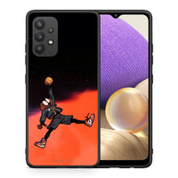 Thumbnail for Θήκη Samsung A32 4G Basketball Hero από τη Smartfits με σχέδιο στο πίσω μέρος και μαύρο περίβλημα | Samsung A32 4G Basketball Hero case with colorful back and black bezels