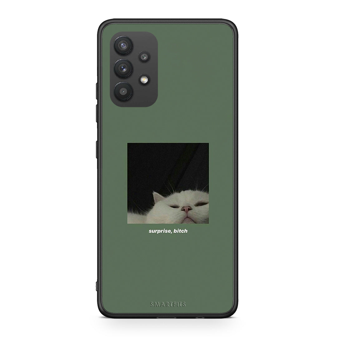 Samsung A32 4G Bitch Surprise θήκη από τη Smartfits με σχέδιο στο πίσω μέρος και μαύρο περίβλημα | Smartphone case with colorful back and black bezels by Smartfits