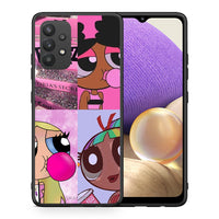 Thumbnail for Θήκη Αγίου Βαλεντίνου Samsung A32 4G Bubble Girls από τη Smartfits με σχέδιο στο πίσω μέρος και μαύρο περίβλημα | Samsung A32 4G Bubble Girls case with colorful back and black bezels