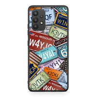 Thumbnail for Samsung A32 4G Car Plates θήκη από τη Smartfits με σχέδιο στο πίσω μέρος και μαύρο περίβλημα | Smartphone case with colorful back and black bezels by Smartfits