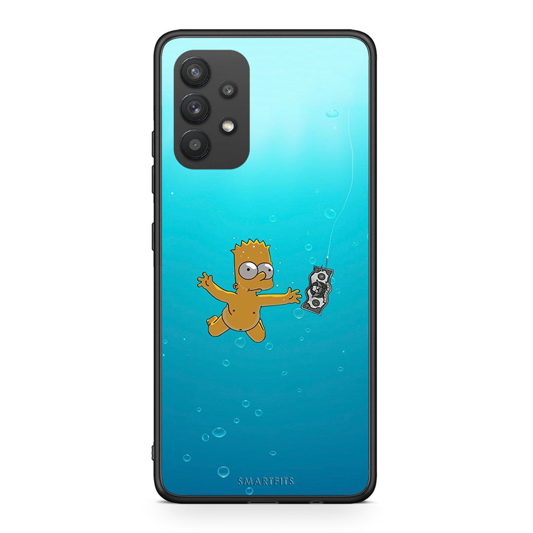 Samsung A32 4G Chasing Money θήκη από τη Smartfits με σχέδιο στο πίσω μέρος και μαύρο περίβλημα | Smartphone case with colorful back and black bezels by Smartfits