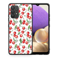 Thumbnail for Θήκη Samsung A32 4G Cherry Summer από τη Smartfits με σχέδιο στο πίσω μέρος και μαύρο περίβλημα | Samsung A32 4G Cherry Summer case with colorful back and black bezels