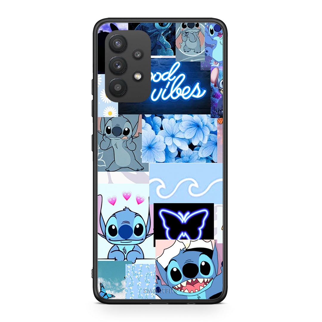 Samsung A32 4G Collage Good Vibes Θήκη Αγίου Βαλεντίνου από τη Smartfits με σχέδιο στο πίσω μέρος και μαύρο περίβλημα | Smartphone case with colorful back and black bezels by Smartfits