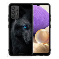 Thumbnail for Θήκη Samsung A32 4G Dark Wolf από τη Smartfits με σχέδιο στο πίσω μέρος και μαύρο περίβλημα | Samsung A32 4G Dark Wolf case with colorful back and black bezels