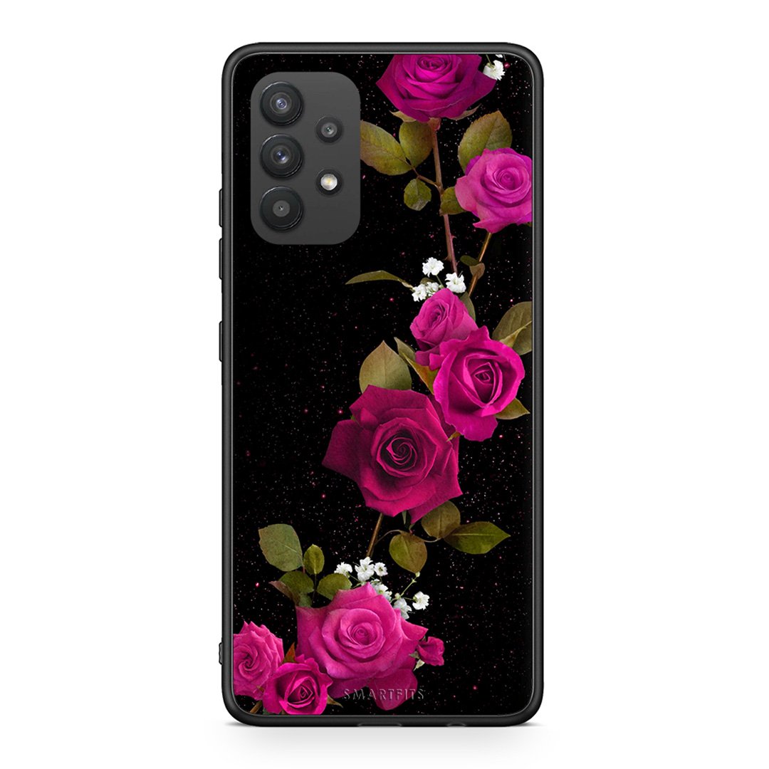 4 - Samsung A32 4G Red Roses Flower case, cover, bumper