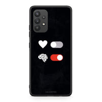 Thumbnail for Samsung A32 4G Heart Vs Brain Θήκη Αγίου Βαλεντίνου από τη Smartfits με σχέδιο στο πίσω μέρος και μαύρο περίβλημα | Smartphone case with colorful back and black bezels by Smartfits