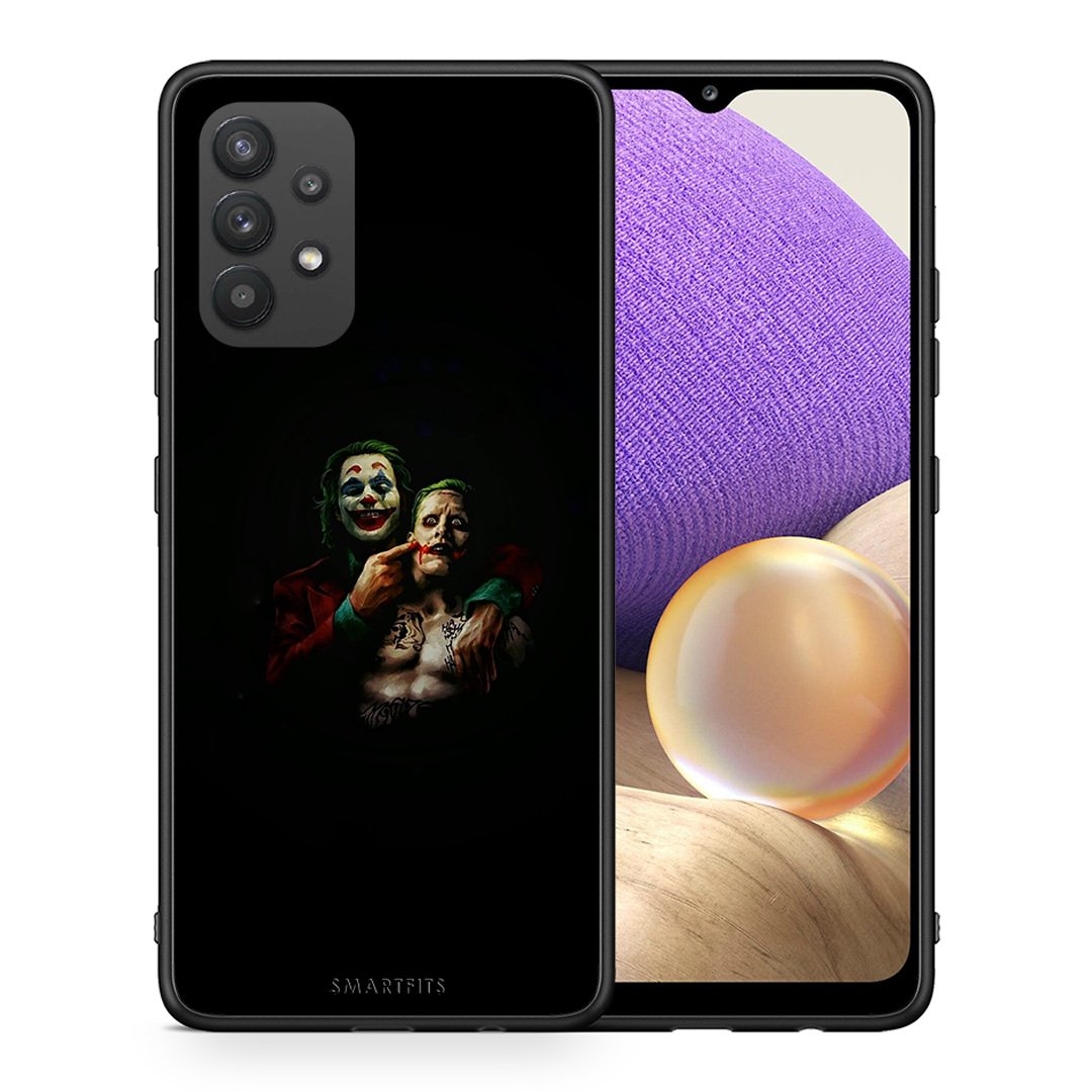 Θήκη Samsung A32 4G Clown Hero από τη Smartfits με σχέδιο στο πίσω μέρος και μαύρο περίβλημα | Samsung A32 4G Clown Hero case with colorful back and black bezels