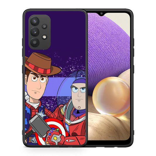 Θήκη Samsung A32 4G Infinity Story από τη Smartfits με σχέδιο στο πίσω μέρος και μαύρο περίβλημα | Samsung A32 4G Infinity Story case with colorful back and black bezels