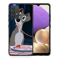Thumbnail for Θήκη Αγίου Βαλεντίνου Samsung A32 4G Lady And Tramp 1 από τη Smartfits με σχέδιο στο πίσω μέρος και μαύρο περίβλημα | Samsung A32 4G Lady And Tramp 1 case with colorful back and black bezels
