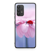 Thumbnail for Samsung A32 4G Ladybug Flower θήκη από τη Smartfits με σχέδιο στο πίσω μέρος και μαύρο περίβλημα | Smartphone case with colorful back and black bezels by Smartfits