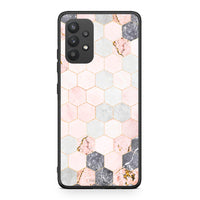 Thumbnail for 4 - Samsung A32 4G Hexagon Pink Marble case, cover, bumper