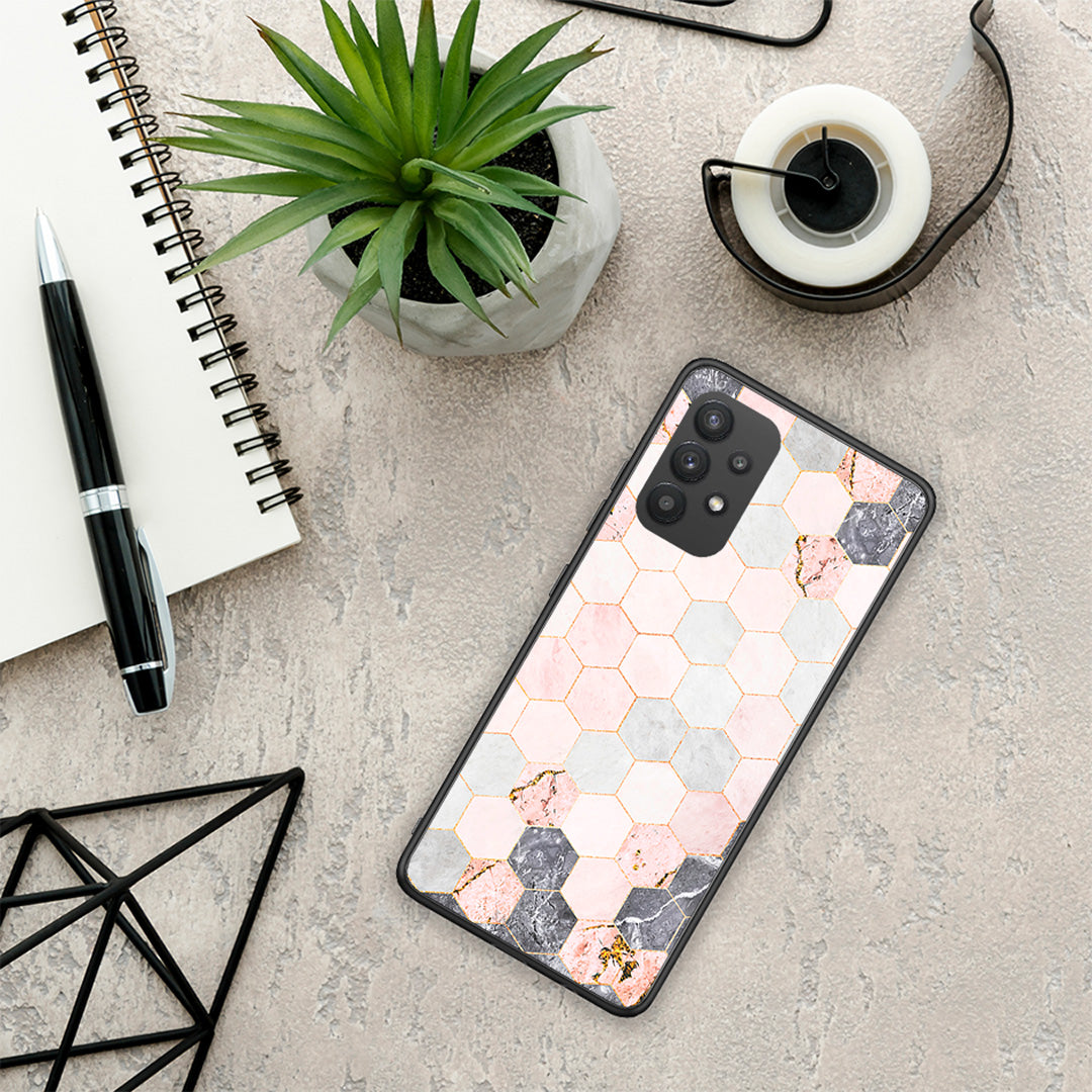 Marble Hexagon Pink - Samsung Galaxy A32 4G θήκη