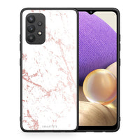 Thumbnail for Θήκη Samsung A32 4G Pink Splash Marble από τη Smartfits με σχέδιο στο πίσω μέρος και μαύρο περίβλημα | Samsung A32 4G Pink Splash Marble case with colorful back and black bezels